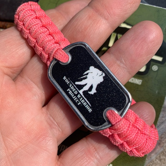Wounded Warrior Project Paracord Survival Bracelet PINK by Survival Straps - Picture 4 of 4